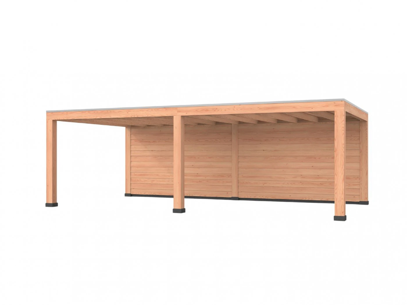 Douglas overkapping, 600 x 400, met achterwand, Westwood Robuust - Afbeelding 1